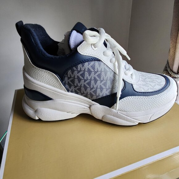 Michael Kors Navy Wedge Ombre Sneakers, NIB (New In Box) - Picture 5 of 10